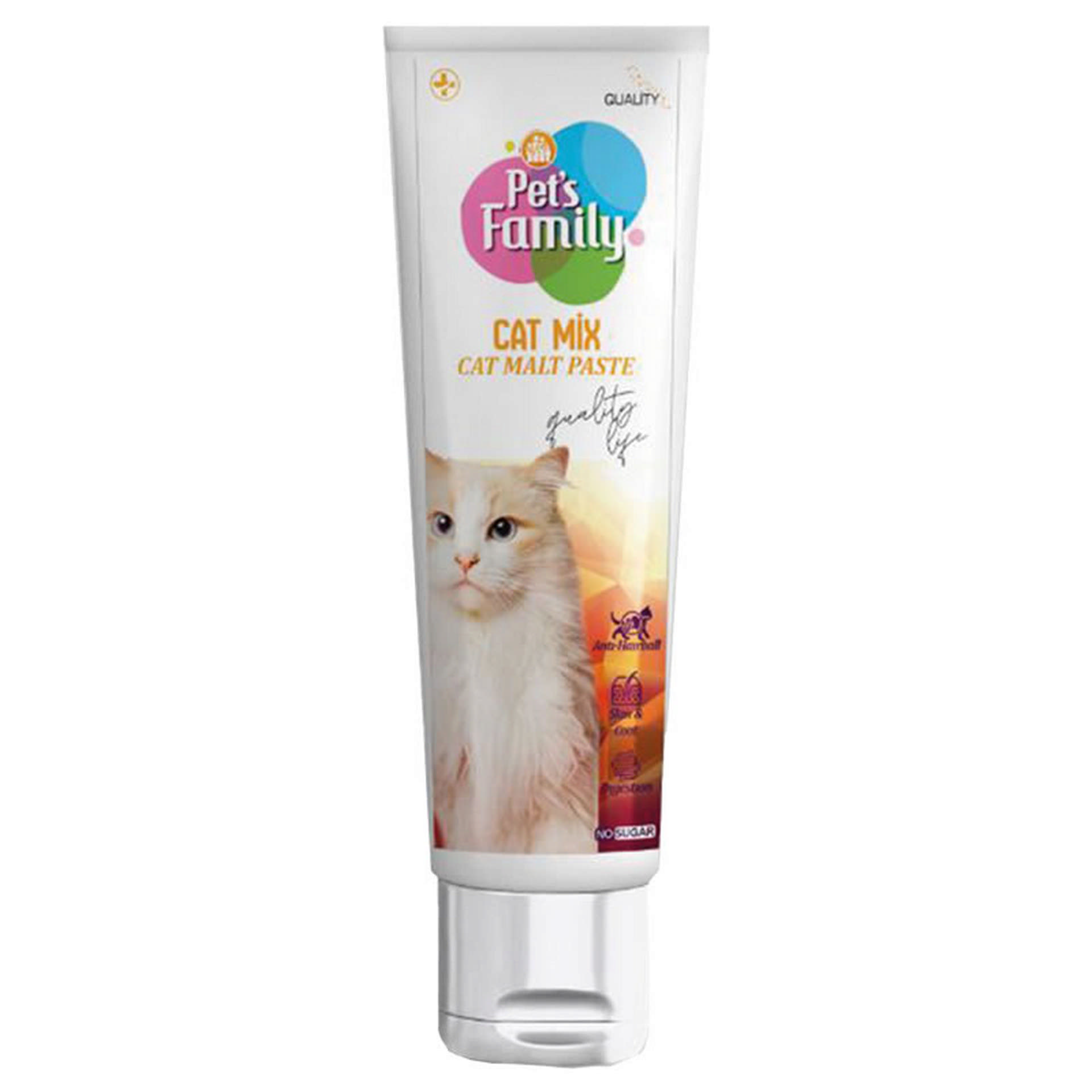1016642_25ab0e6628d1612ff22cef2efd2df1cc.jpg PETS FAMILY C AT MALT PASTE 100 GR - Görsel 1