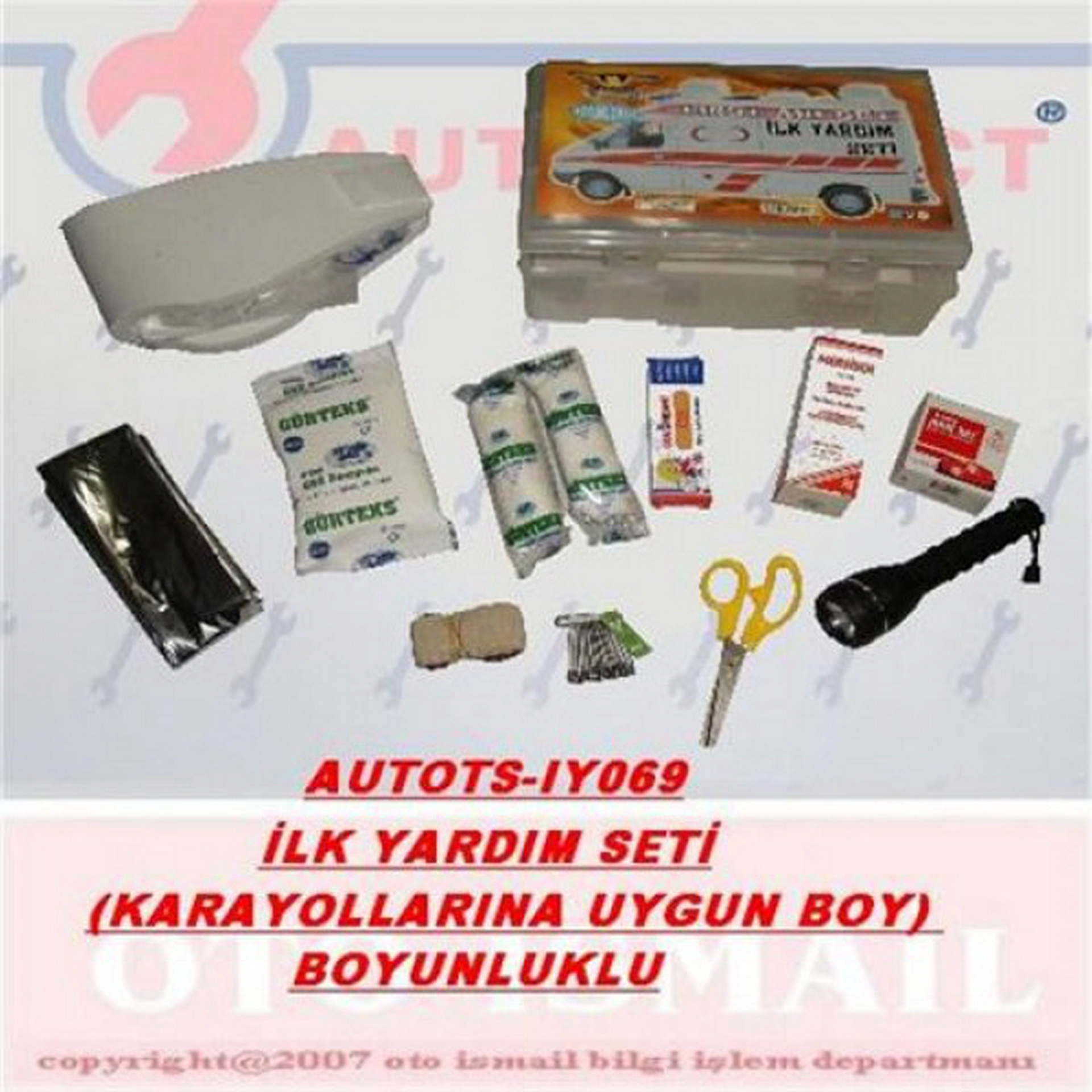 931657656.jpg İLK YARDIM SETİ KARAYOLLARINA UYGUN BOY BOYUNLUKLU HIRDAVAT - Görsel 1