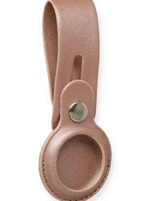 Newface Airtag Askılı Deri Kılıf - Rose Gold