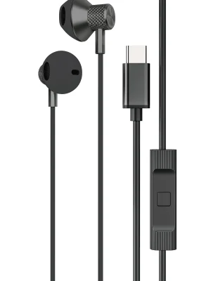 Newface LS-730 1.2M iPhone 15 Serisi ile Uyumlu Type-C Kablolu Kulaklık - Siyah