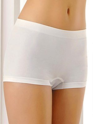 Beyaz Dikişsiz Kadın Boxer Korse Korse - 700 - Beden M