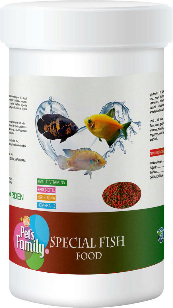 1021426_592b8edbeac0aab32bbc47635be4af5d.jpg Pets Family Specıal Fısh Food 100ml/45g - Görsel 1