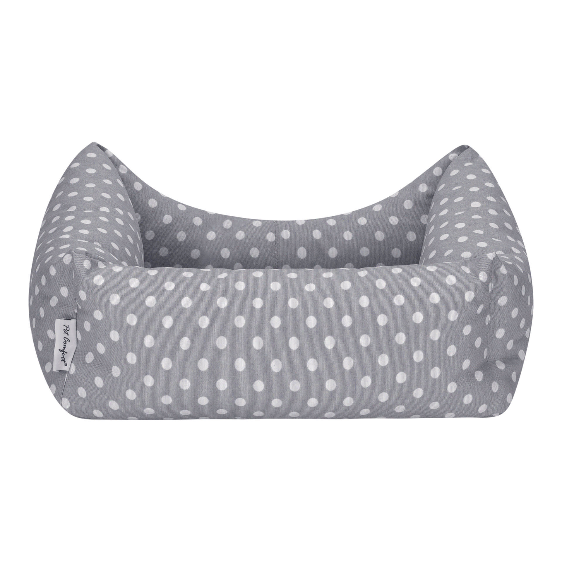 Pet Comfort Uniform Gri Puantiyeli Kedi ve Köpek Yatağı XS 40x50cm - Görsel 3