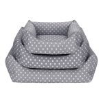 Pet Comfort Uniform Gri Puantiyeli Köpek Yatağı M 60x70cm - Görsel 4