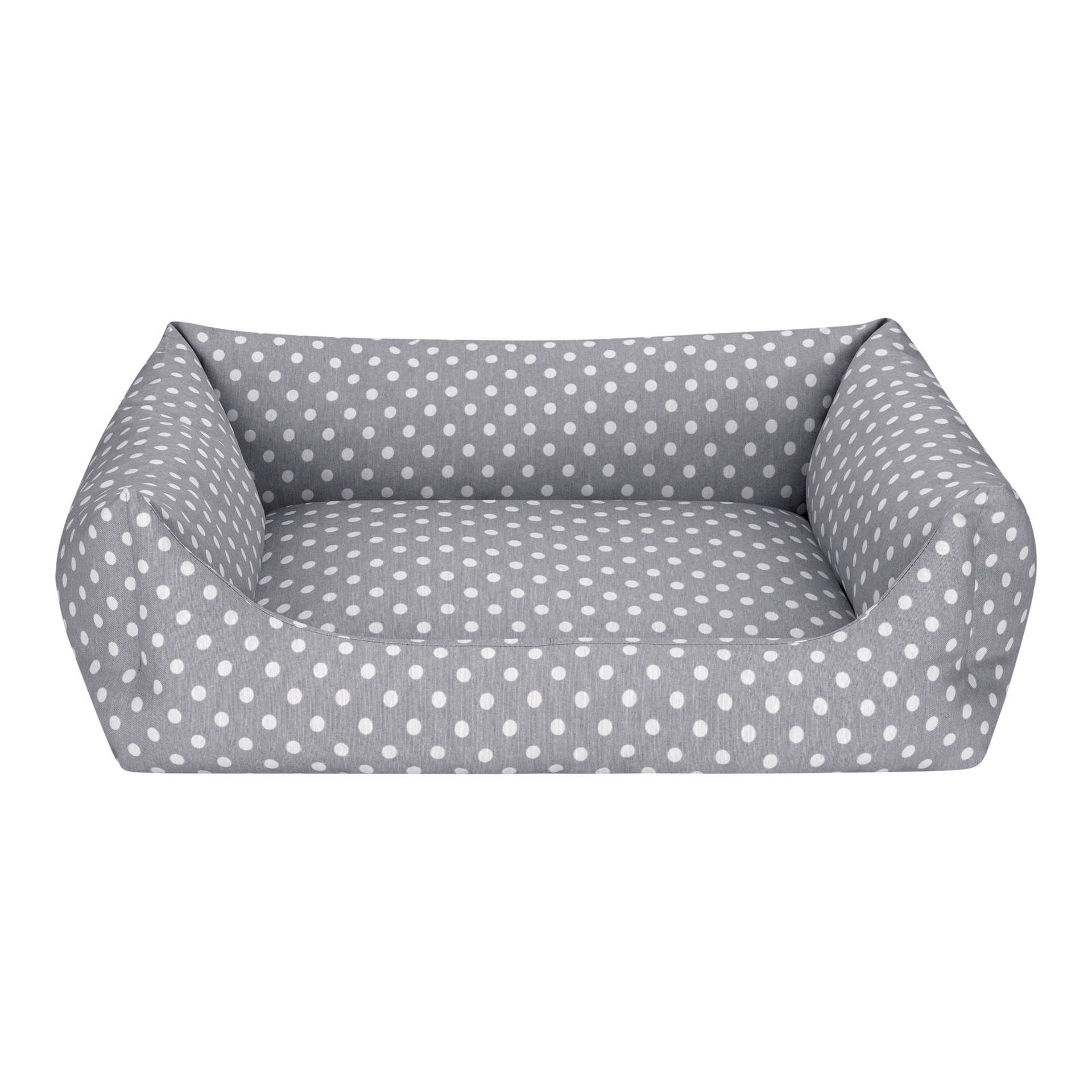 Pet Comfort Uniform Gri Puantiyeli Köpek Yatağı M 60x70cm - Görsel 1