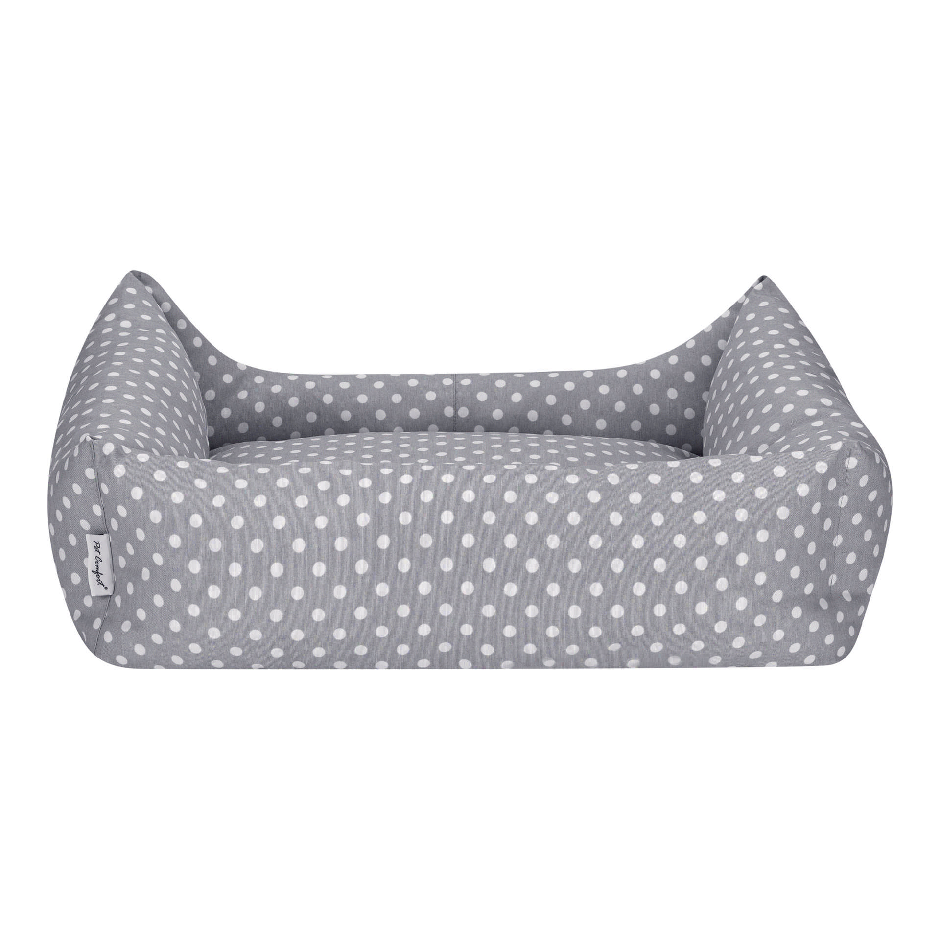 Pet Comfort Uniform Gri Puantiyeli Köpek Yatağı M 60x70cm - Görsel 3