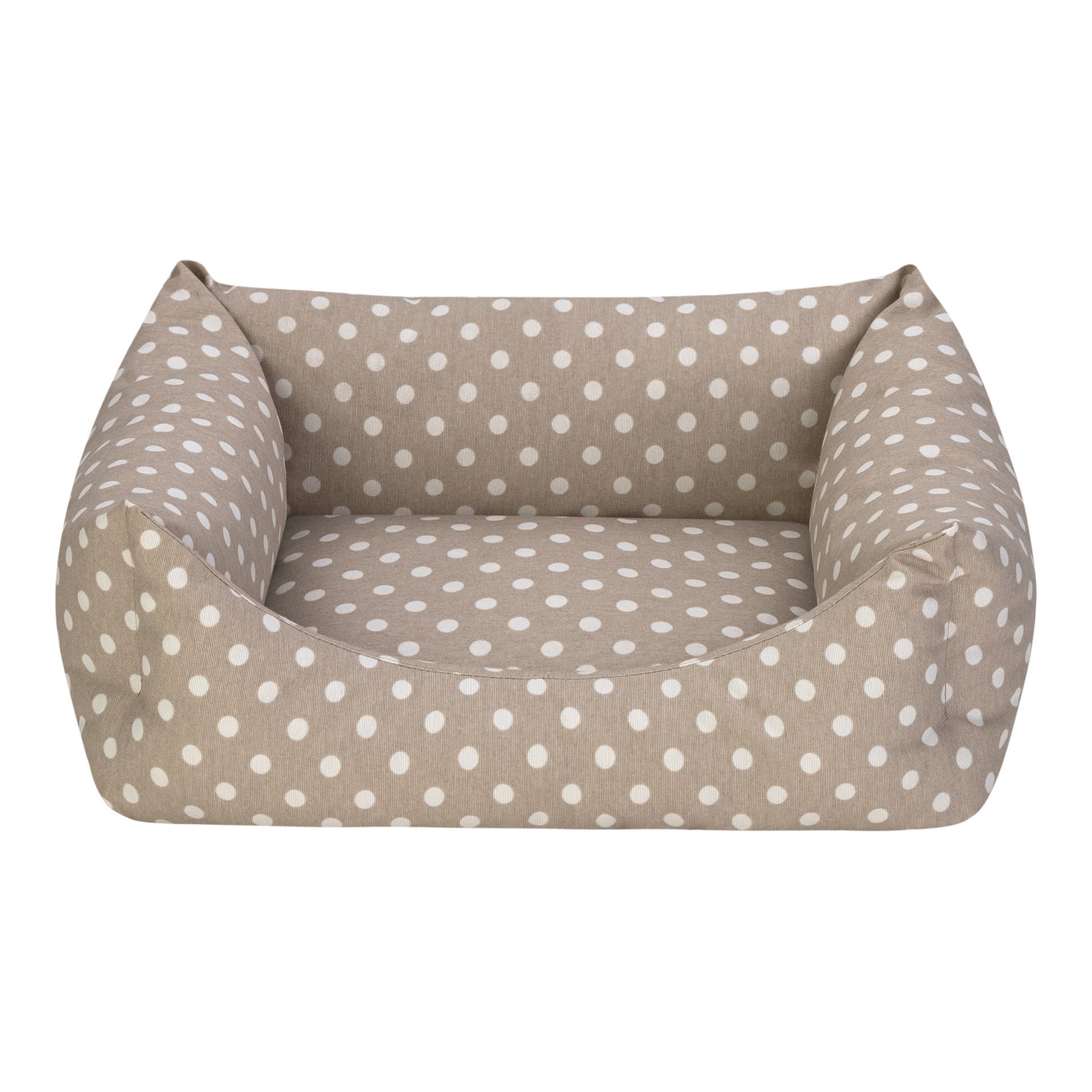 Pet Comfort Uniform Bej Puantiyeli Kedi ve Köpek Yatağı XS 40x50cm - Görsel 1