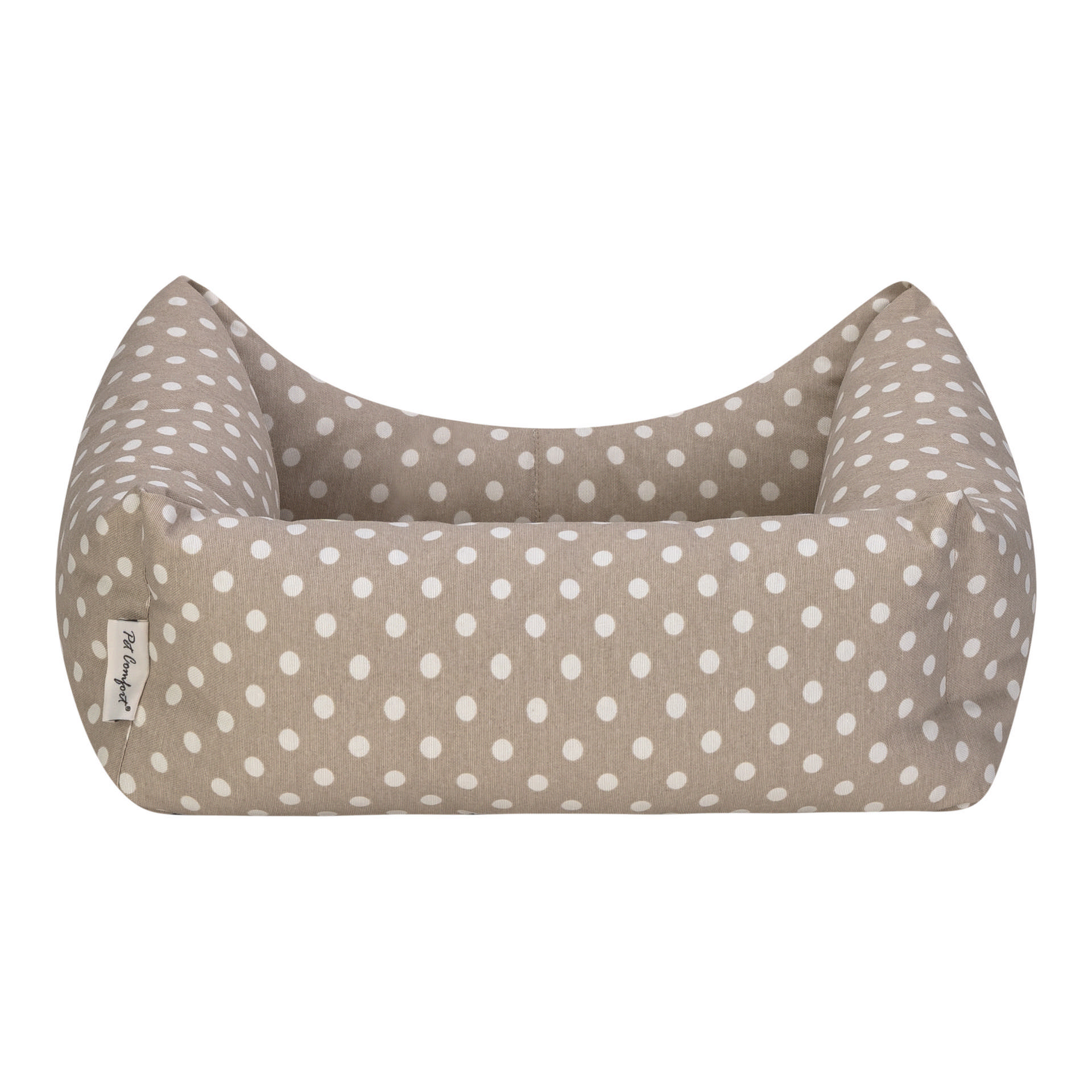 Pet Comfort Uniform Bej Puantiyeli Kedi ve Köpek Yatağı XS 40x50cm - Görsel 3