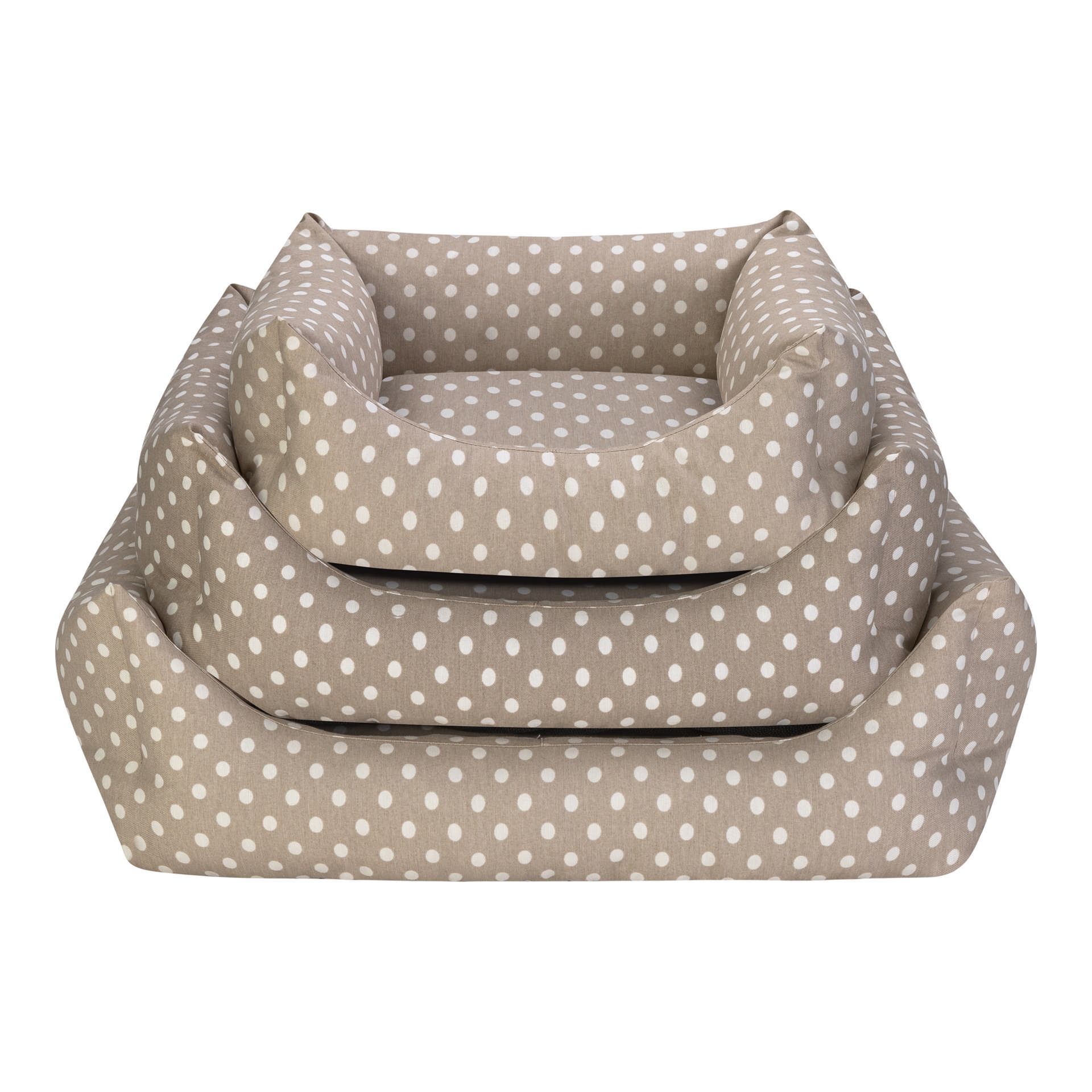 Pet Comfort Uniform Bej Puantiyeli Köpek Yatağı M 60x70cm - Görsel 4