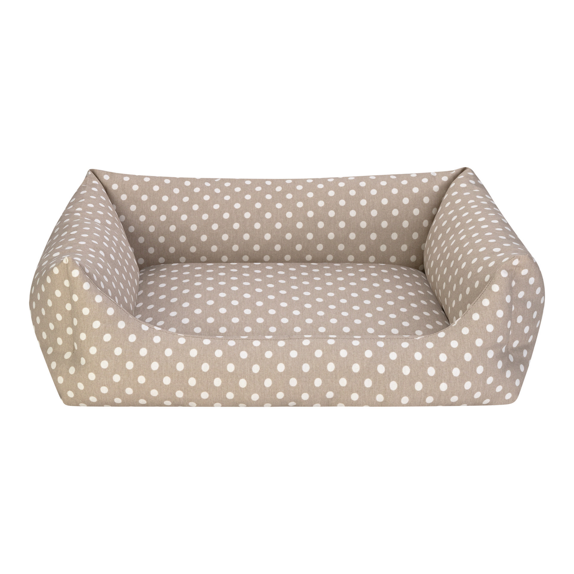 Pet Comfort Uniform Bej Puantiyeli Köpek Yatağı M 60x70cm - Görsel 1