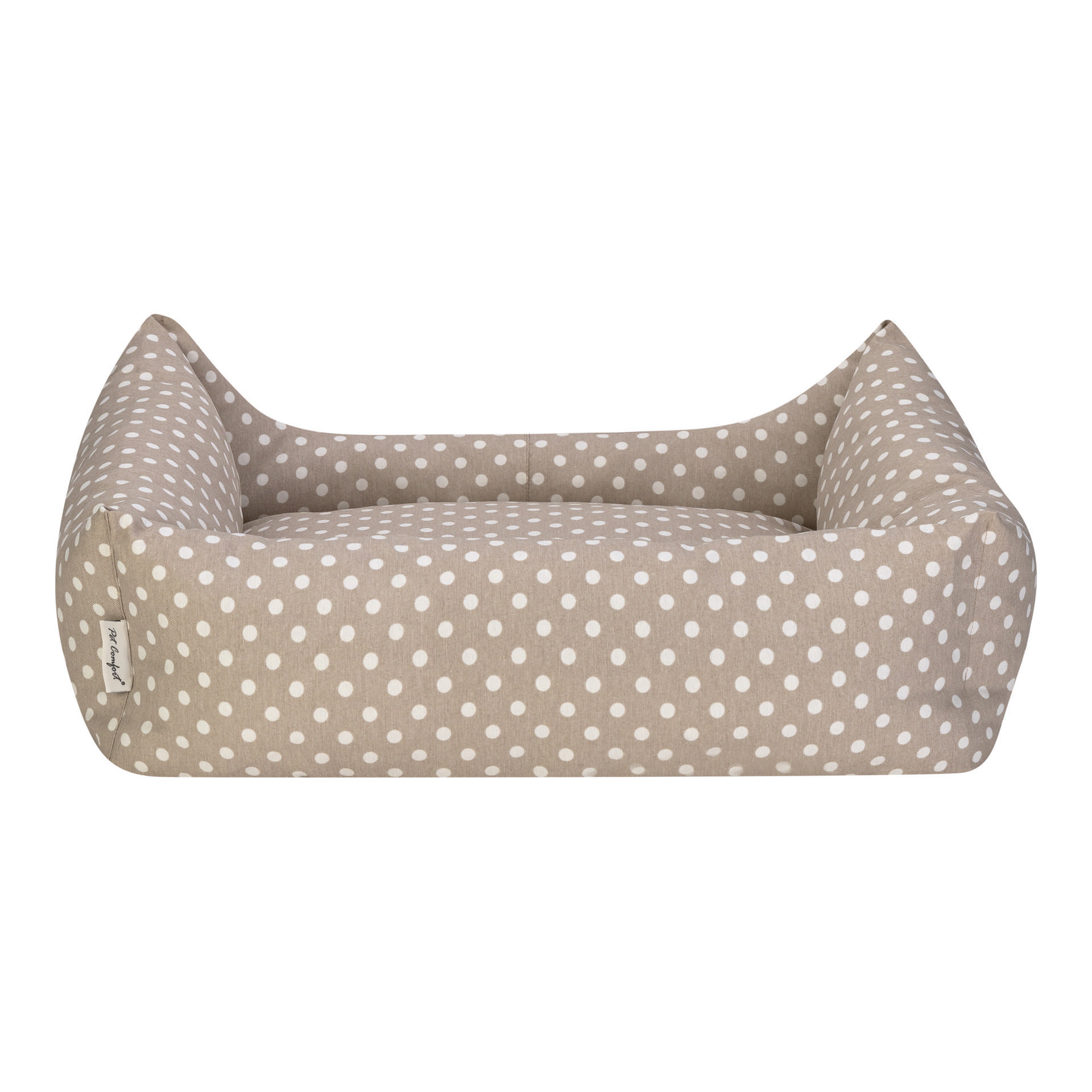 Pet Comfort Uniform Bej Puantiyeli Köpek Yatağı M 60x70cm - Görsel 3