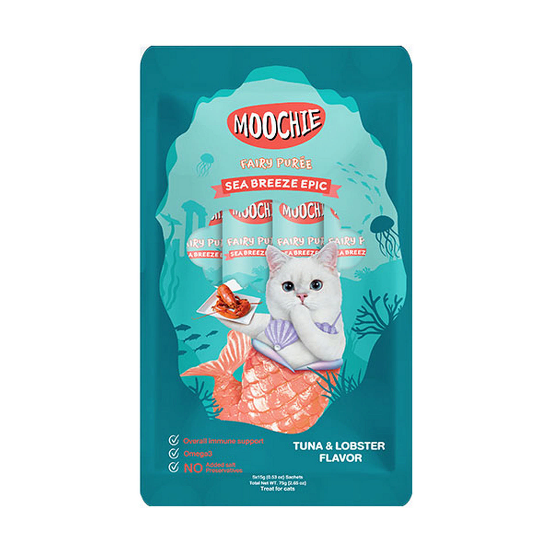 1047716_446-C0168.jpg Moochie Sıvı Kedi Ödülü Ton-İstakoz 5x15 Gr - Görsel 1