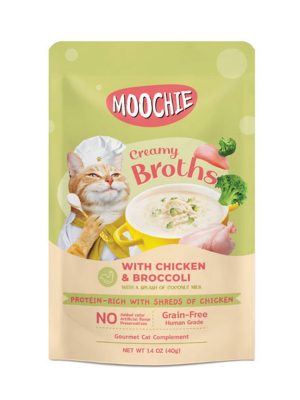 Moochie Çorba Kedi Ödülü Tavuk-Brokoli 40 Gr