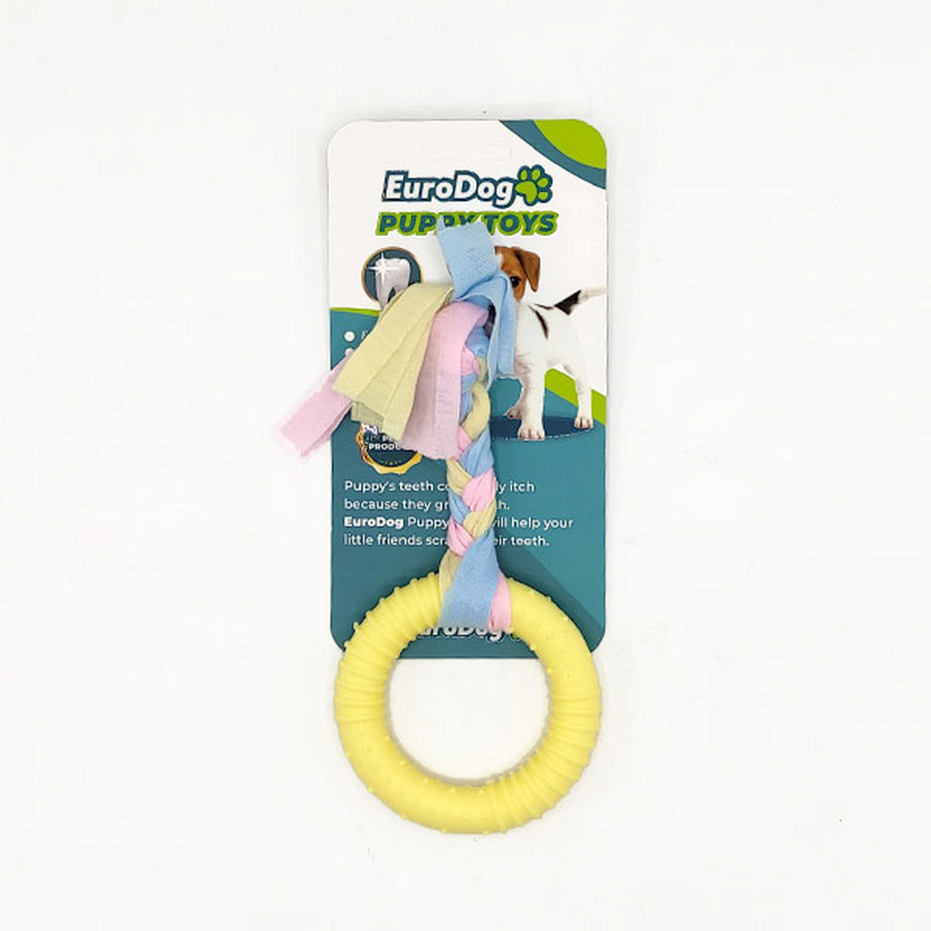 1047931_454-EE049-01.jpg EuroDog Puppy Toys Sarı Halka Diş Kaşıma Oyuncağı - Görsel 1