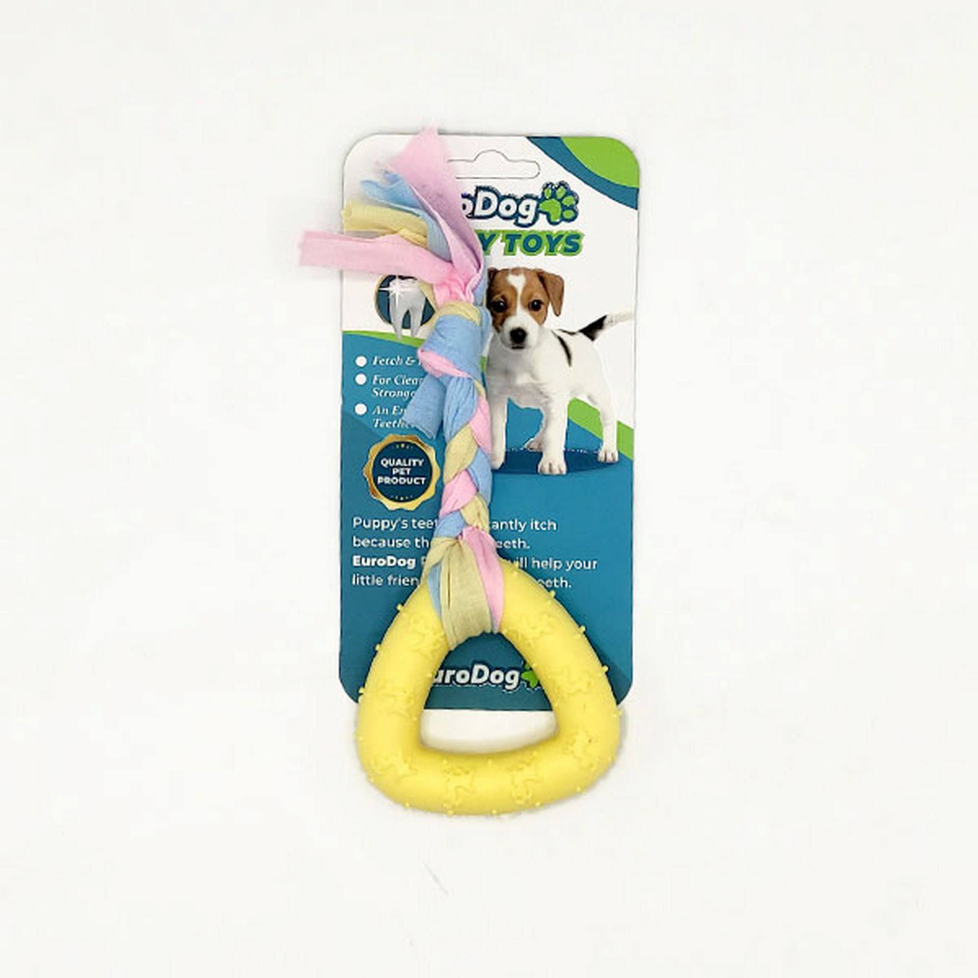 1047940_454-EE054-01.jpg EuroDog Puppy Toys Sarı Üçgen Diş Kaşıma Oyuncağı - Görsel 1
