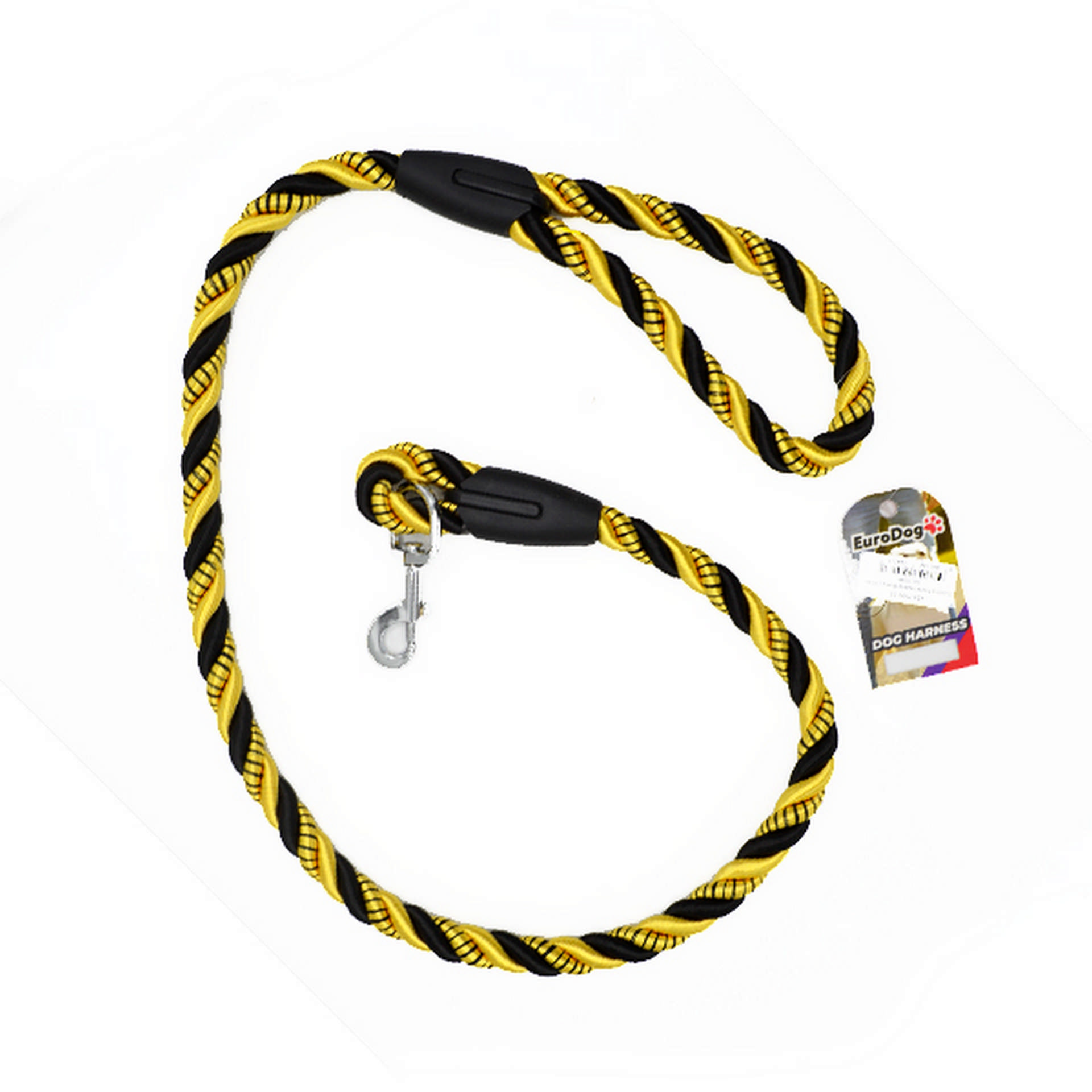 1048105_454-Y034-SS.jpg EuroDog Köpek Uzatma 14 mm x 120cm Sarı Siyah - Görsel 1