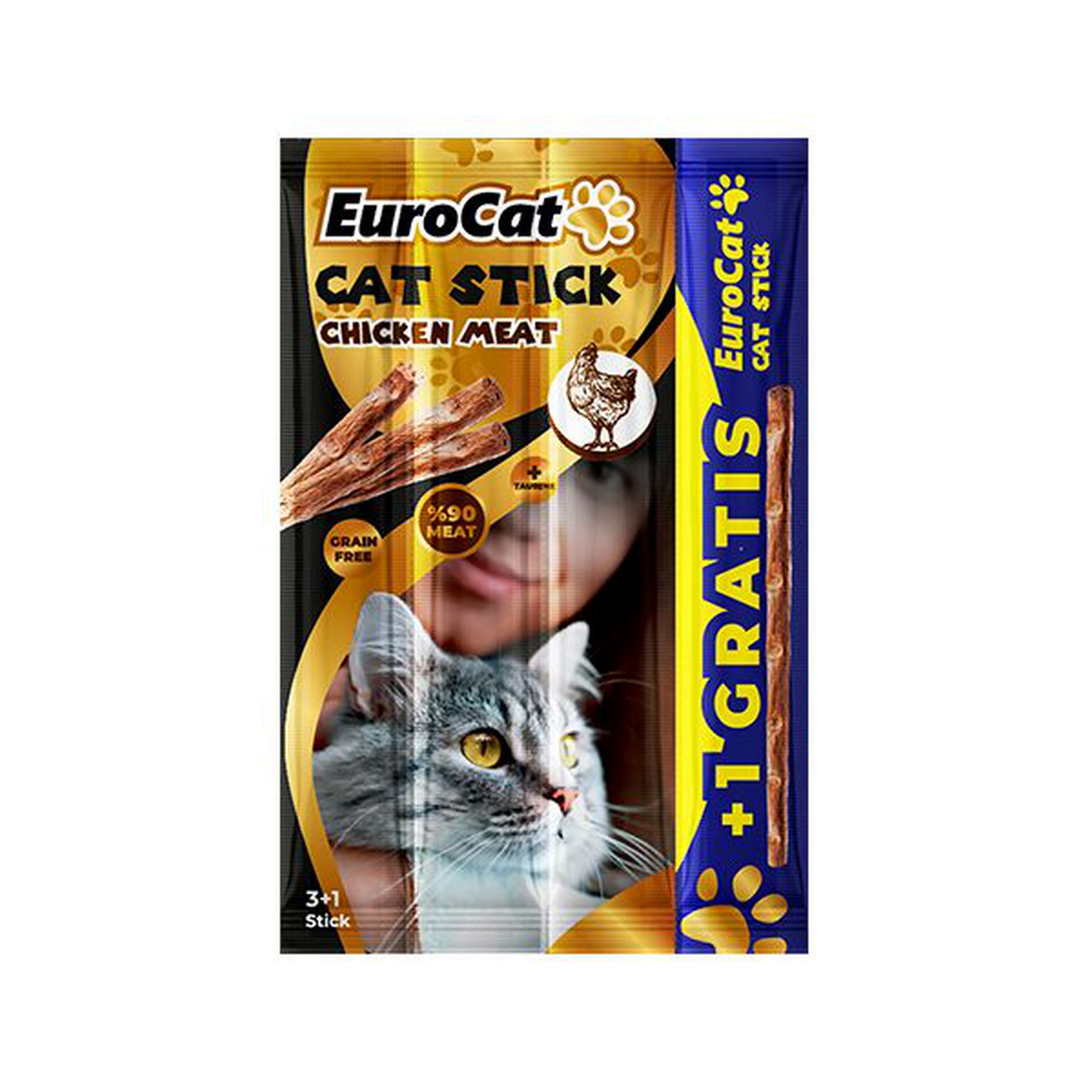 1048163_458-5150.jpg EuroCat CatStick Tavuklu 4x5 gr - Görsel 1