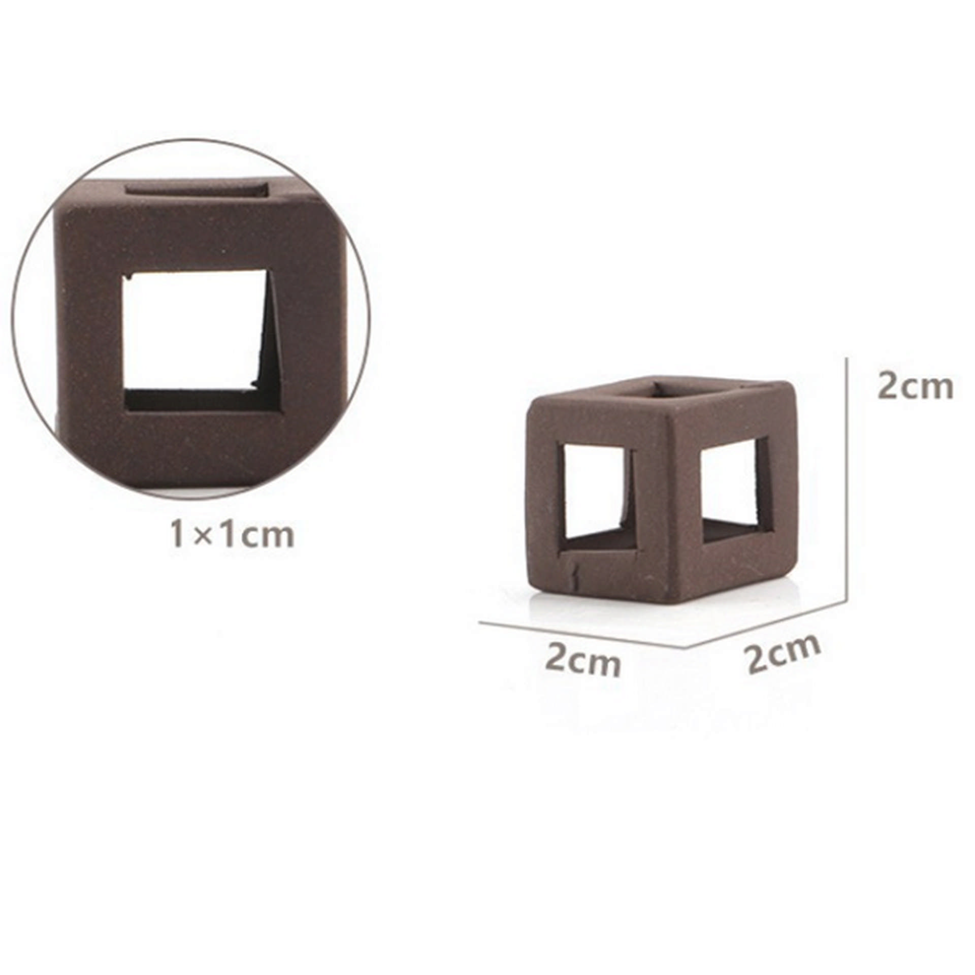 1048261_671-ST311-2.jpg Karides Seramik Küp Kalın 2x2 cm - Görsel 1