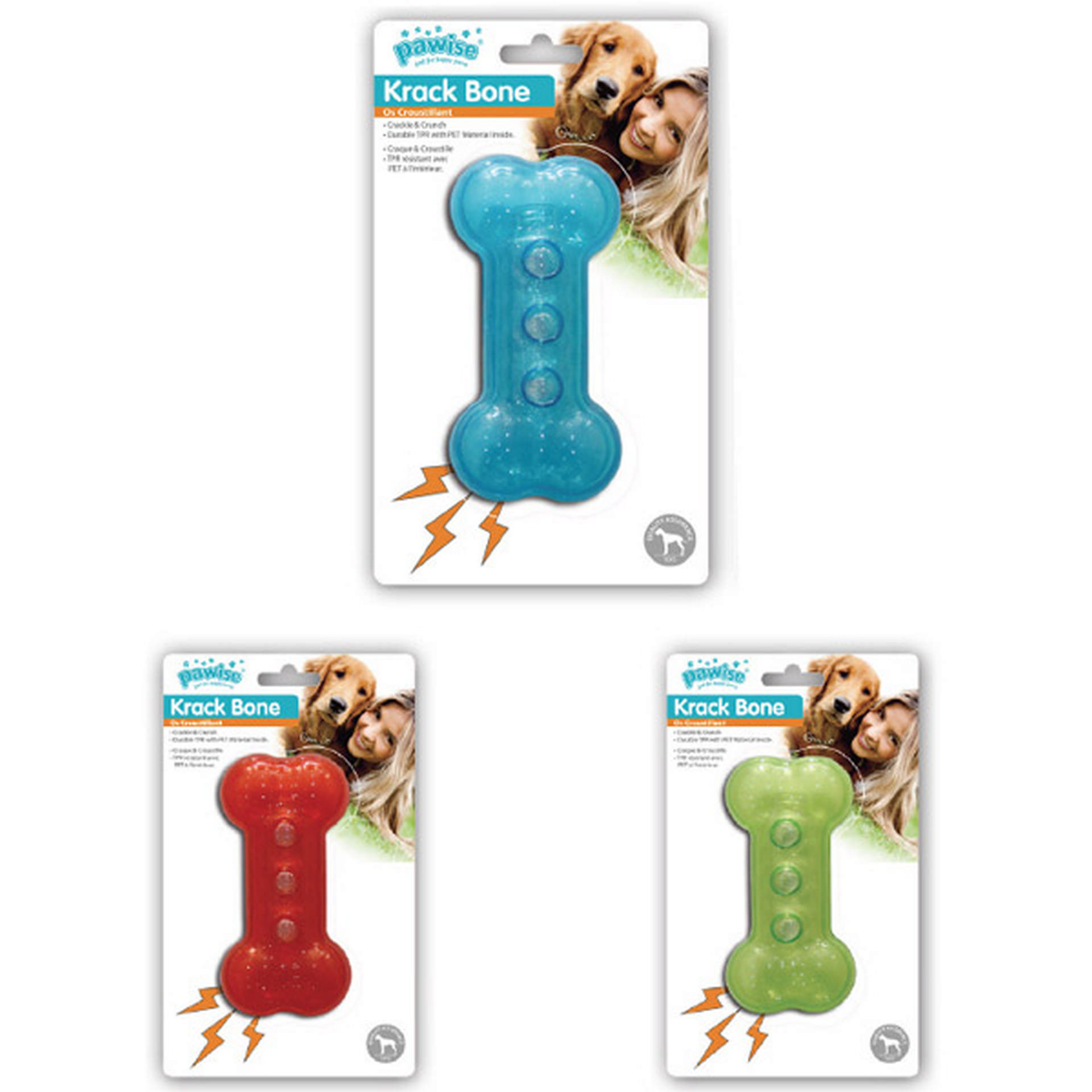 1048607_679-14522.jpg Pawise Krack Sesli Kemik Köpek Oyuncağı 14 cm - Görsel 1