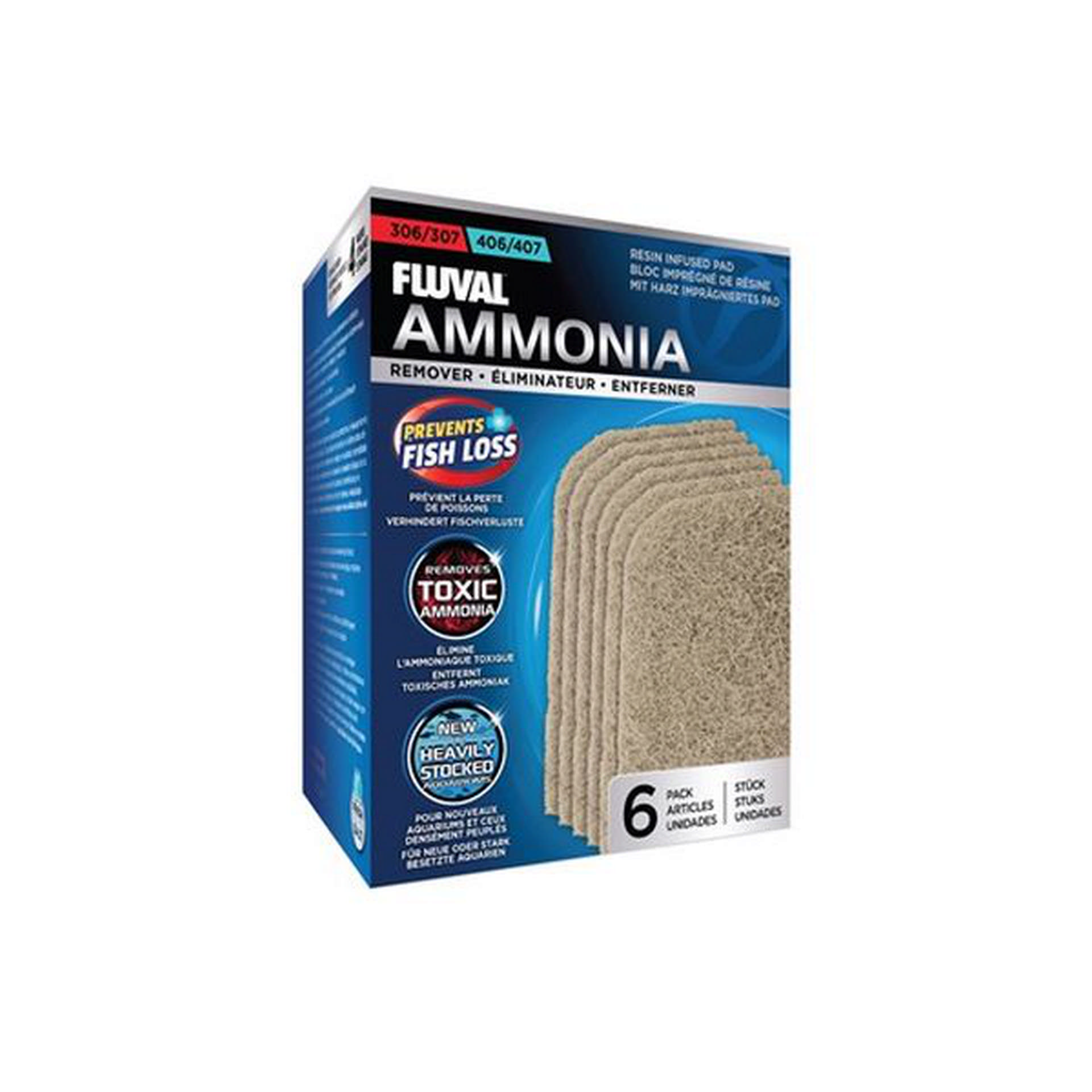 1049278_701-A258.jpg Fluval 307407 İçin Ammonia Remover 6 Lı Paket - Görsel 1