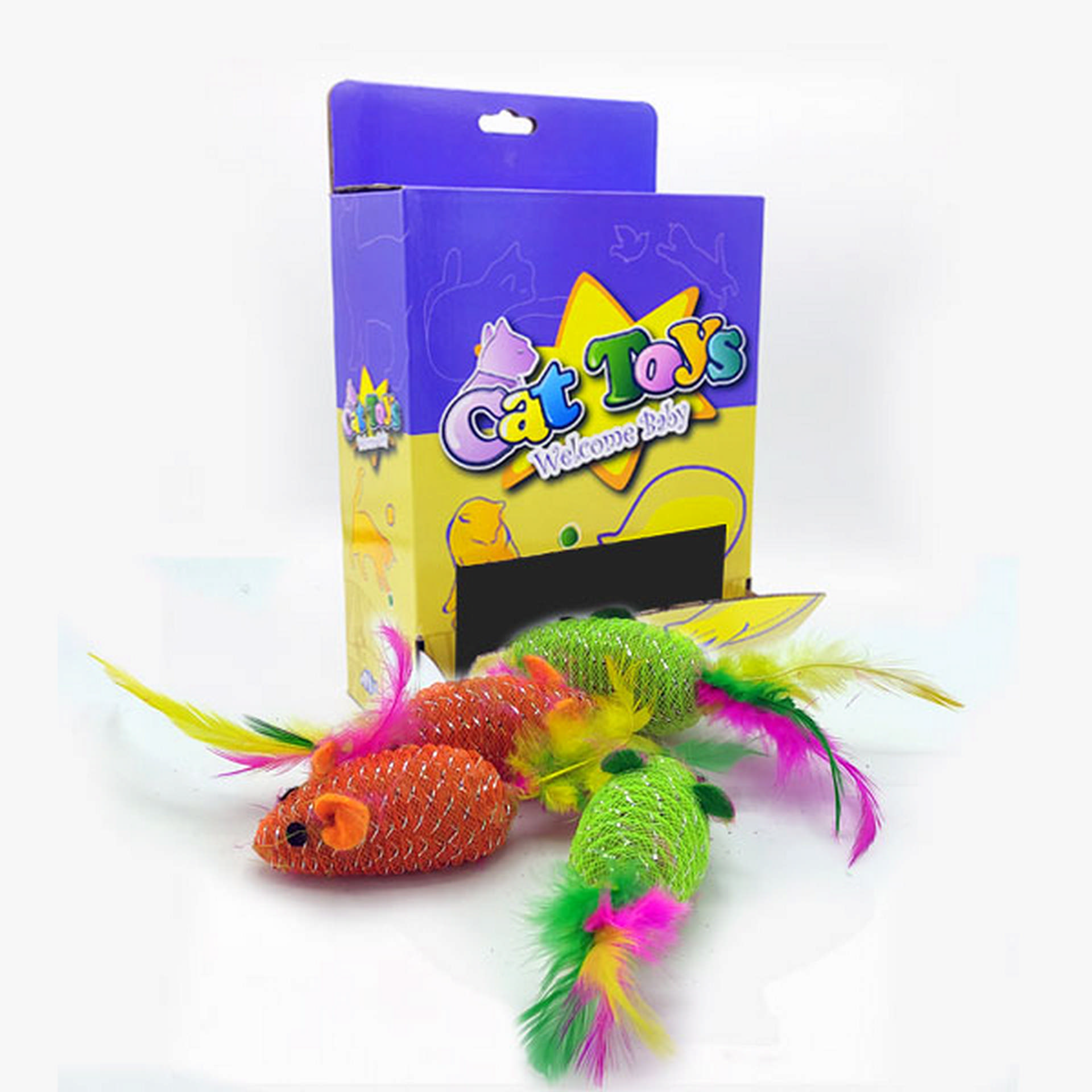 1049414_782-CT18094.jpg Fare Renkli Yumuşak 7 Cm (36 Lı Paket) - Görsel 1