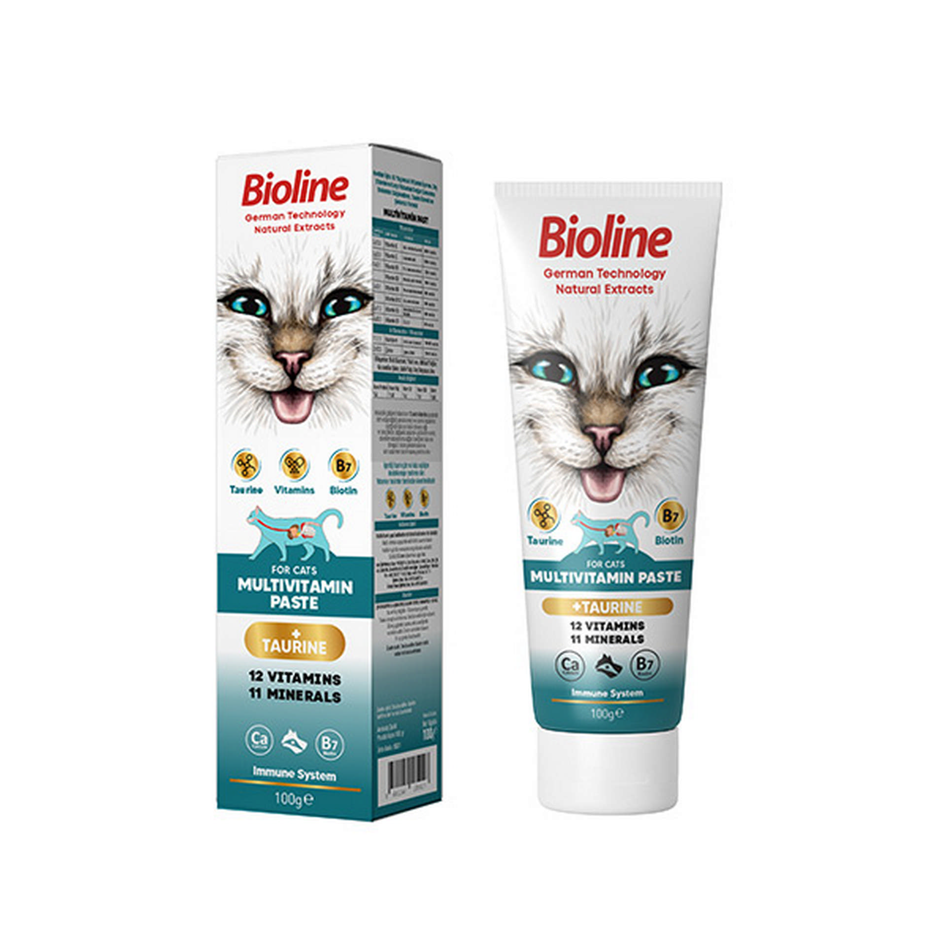 1058309_681-8501.jpg Bioline Multivitamin Paste Cat 100 Gr - Görsel 1