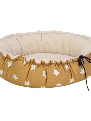 Pet Comfort Sunflower Kedi ve Köpek Yatağı Çift Taraflı Sarı Star/Peluş 85cm