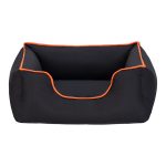 Pet Comfort Alpha  Kedi ve Köpek Yatağı Siyah w Turuncu Biye S 60x50cm