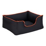 Pet Comfort Alpha  Kedi ve Köpek Yatağı Siyah w Turuncu Biye S 60x50cm - Görsel 2