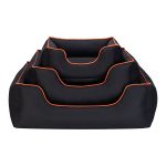 Pet Comfort Alpha  Köpek Yatağı Siyah w Turuncu Biye M 80x65cm - Görsel 4