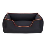 Pet Comfort Alpha  Köpek Yatağı Siyah w Turuncu Biye M 80x65cm