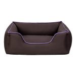 Pet Comfort Alpha  Köpek Yatağı Kahverengi w Mor Biye M 80x65cm