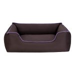 Pet Comfort Alpha  Köpek Yatağı Kahverengi w Mor Biye L 105x85cm