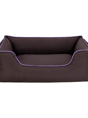Pet Comfort Alpha  Köpek Yatağı Kahverengi w Mor Biye L 105x85cm