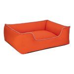 Pet Comfort Alpha  Köpek Yatağı Turuncu w Beyaz Biye L 105x85cm - Görsel 2