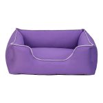 Pet Comfort Alpha  Köpek Yatağı Mor w Beyaz Biye M 80x65cm