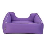 Pet Comfort Alpha  Köpek Yatağı Mor w Beyaz Biye M 80x65cm - Görsel 3