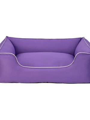 Pet Comfort Alpha  Köpek Yatağı Mor w Beyaz Biye L 105x85cm
