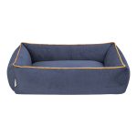 Pet Comfort Golf  Kedi ve Köpek Yatağı Parliament Mavi w Hardal Biye S 75x60cm - Görsel 3
