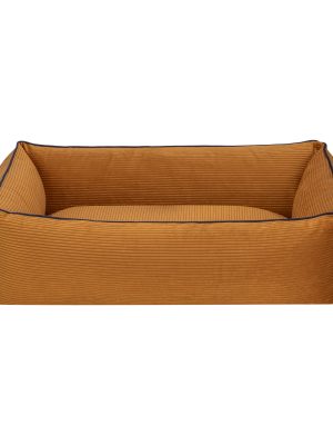 Pet Comfort Golf  Kedi ve Köpek Yatağı Hardal w Parliament Mavi Biye S 75x60cm