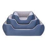Pet Comfort Echo  Kedi ve Köpek Yatağı Mavi/Gri Peluş S 60x50cm - Görsel 4
