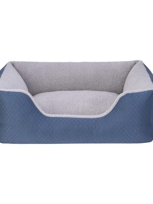 Pet Comfort Echo Köpek Yatağı Mavi/Gri Peluş M 80x65cm