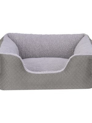 Pet Comfort Echo  Kedi ve Köpek Yatağı Gri/Gri Peluş S 60x50cm