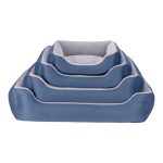 Pet Comfort Bravo Duo  Köpek Yatağı Mavi/Gri Peluş L 90x70cm - Görsel 4