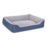 Pet Comfort Bravo Duo  Köpek Yatağı Mavi/Gri Peluş L 90x70cm - Görsel 2