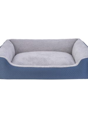 Pet Comfort Bravo Duo  Köpek Yatağı Mavi/Gri Peluş XL 105x80cm
