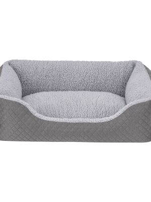 Pet Comfort Bravo Duo  Kedi ve Köpek Yatağı Gri/Gri Peluş S 55x45cm