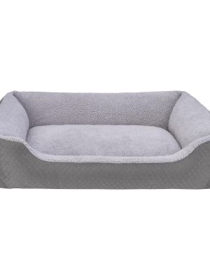 Pet Comfort Bravo Duo  Köpek Yatağı Gri/Gri Peluş L 90x70cm