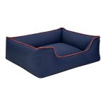 Pet Comfort Alpha  Köpek Yatağı Lacivert w Turuncu Biye L 105x85cm - Görsel 2
