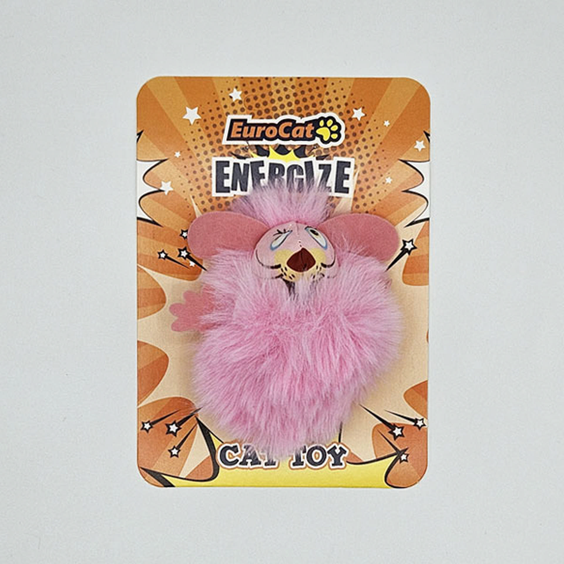 1065612_454-T9169.jpg EuroCat Kedi Oyuncağı Pembe Tüylü Fare - Görsel 1